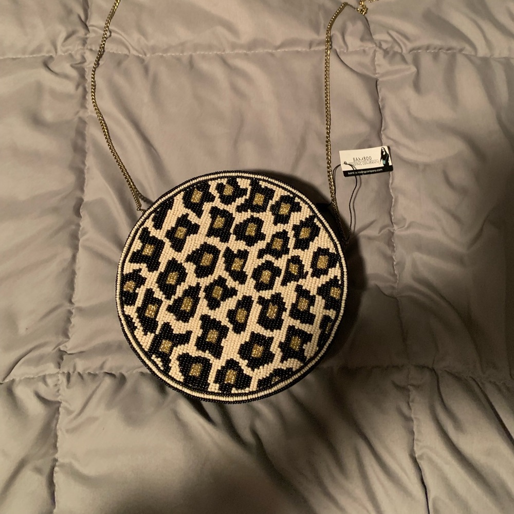 Leopard Beaded Purse
